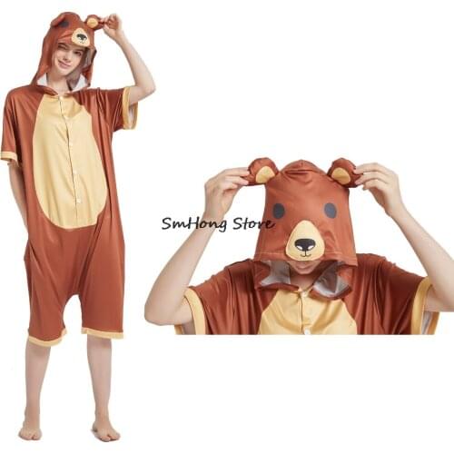 Bear Kigurumi Unicorn Pajamas for Adult Woman Winter Sleepwear Unicornio Nightie Pyjamas Homewear Unisex Panda Kigurumi Pjs