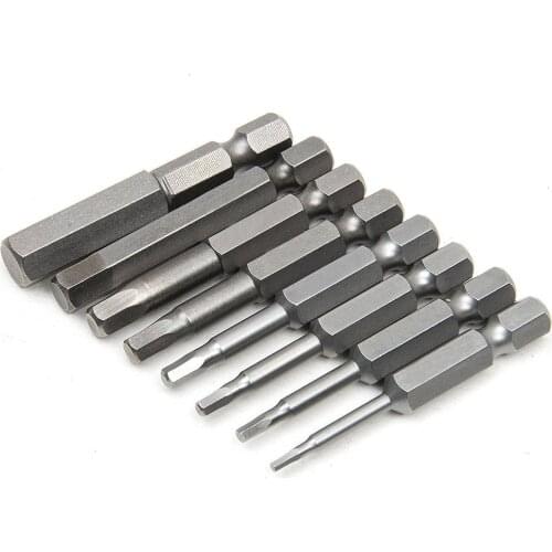 1pcs Pneumatic extended hexagon socket bit electric drill bit H1.5-H8 with magnetic and electric bit hexagon socket bit