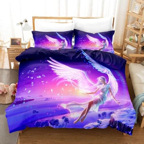 Cartoon Angel Girl Bedding Set Fantasy 3d Duvet Cover Sets Comforter Bed Linen Twin Queen King Single Size Fashion Luxury Gift