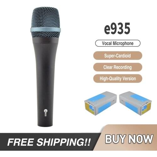 Wired Dynamic e935 Cardioid Microphopne Professional Vocal Karaoke Handheld Microphone e935 for Studio Recording