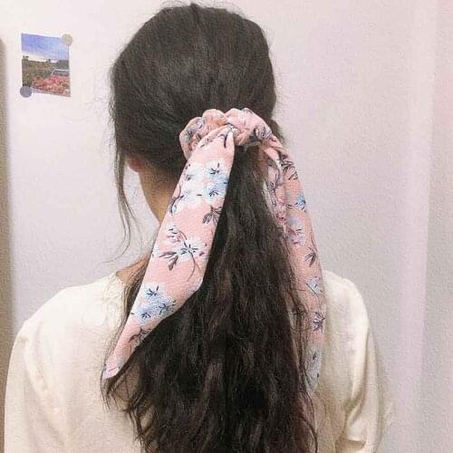 Hot Candy Color Women Hair Scarves Scrunchie Bows Ponytail Holder Hairband Knot Scrunchy Girls Hair Ties Hair Accessories