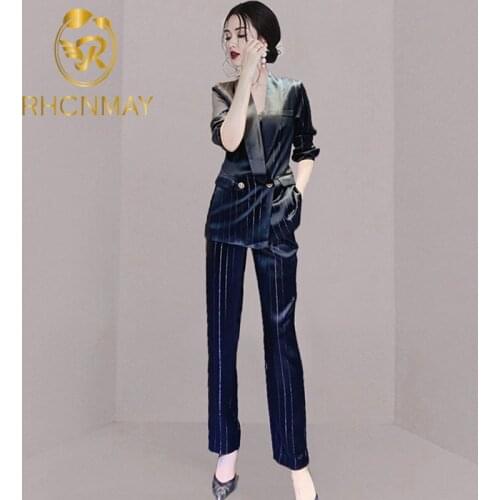 RHCNMAY Women's Classic Trouser Suits