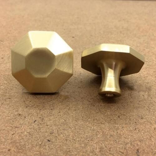 Modernsimple fashion Polygonal pure copper furniture hardware knob handle brass drawer shoe cabinet cupboard dresser knob handle