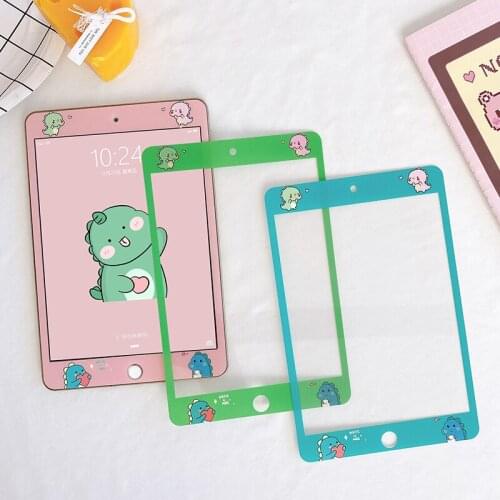 Cute Cartoon Screen Protector For iPad Pro 10.5 9.7 Air 1 2 3 mini 4 5 Tempered Glass For iPad 10.2 2019 9.7 2018 2017 Film