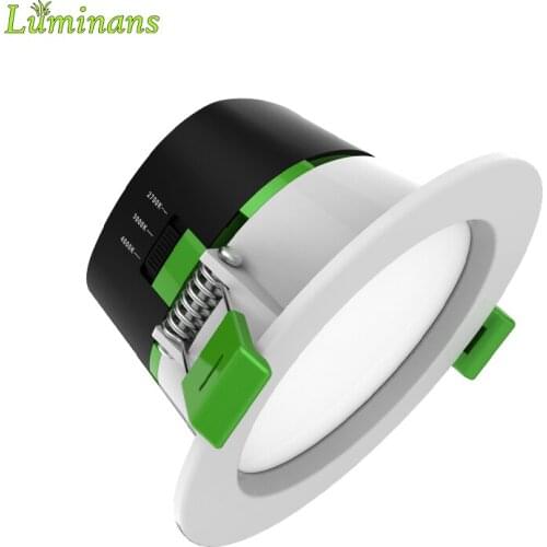 Luminans Dimmable Led Downlight Waterproof 220v IP44 9W Recessed Round LED Lamp For Indoor Warm White Lighting
