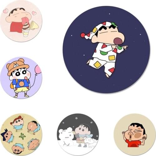 Anime Cartoon Crayon Badge Brooch Pin Accessories For Clothes Backpack Decoration gift 58mm