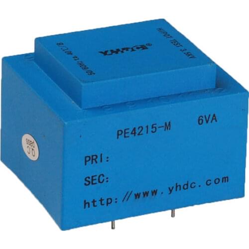 YHDC PE4215-M Power 6VA /230V/7.5V Encapsulated Transformer PCB Welding Isolation Transoformer