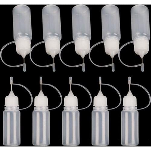 10Pcs 10ML PE Glue Applicator Needle Squeeze Bottle for Paper Quilling DIY Scrapbooking Crafts