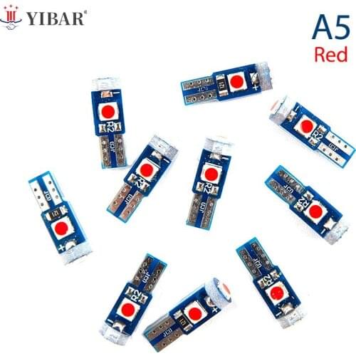 10Pcs T5 Led Bulb W3W W1.2W Led Canbus Car Interior Lights Dashboard Warming Indicator Wedge Auto Instrument Lamp 12V 7 colors