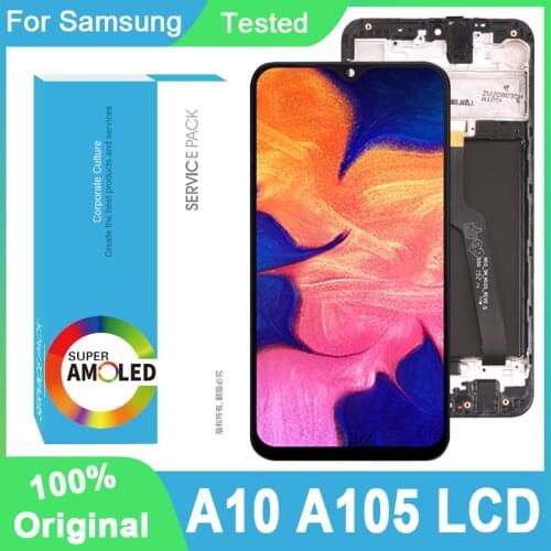 100% Original 6.2'' IPS LCD For Samsung Galaxy A10 A105 A105F SM-A105F Full LCD Touch Screen Digitizer Repair Parts