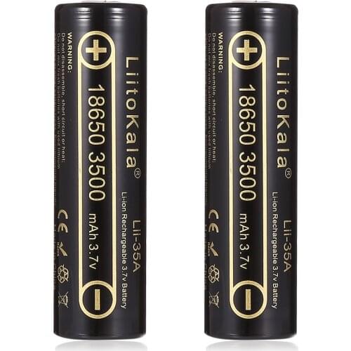 100% Original LiitoKala Lii-35A 3.7V 3500mAh 10A Discharging Rechargeable Batteries For 18650 Battery/UAV