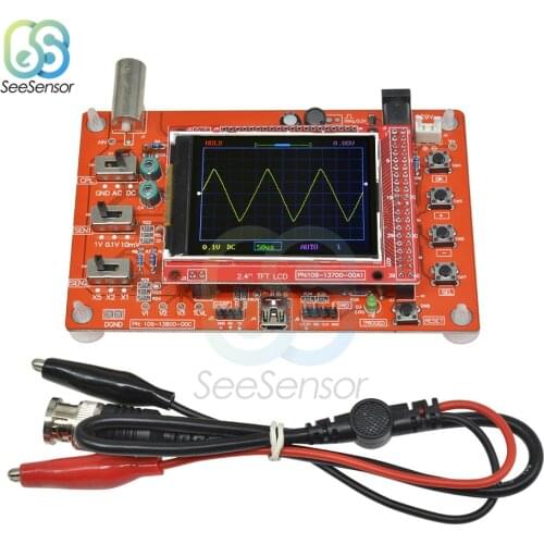 2.4" TFT Digital Oscilloscope 1Msps with Probe Alligator Test Clip Analog Bandwidth 0 -200KHz