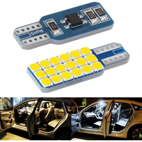 2Pcs 2020 New T10 W5W Super Bright 3030 LED Car Interior Reading Dome Lamps Auto Luggage Compartment Light Wedge Trunk Door Bulb