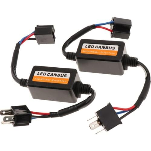 2x LED Headlight Canbus Decoder H4 Anti-Flicker Flash Error Free Canceler