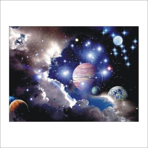 5D DIY Diamond Painting Universe Planet Embroidery Home Decoration Mosaic Cross Stitch Set Mural T073