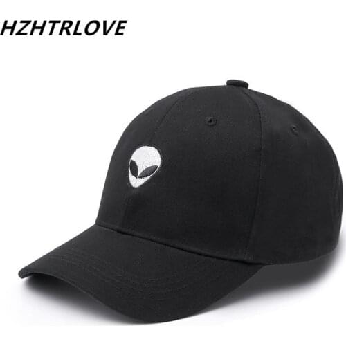New Fashion Aliens Snapback Cap Outstar Saucer Space E.T UFO Fans Black Fabric Baseball Cap Hip Hop Hat Dad Hat for Men Women