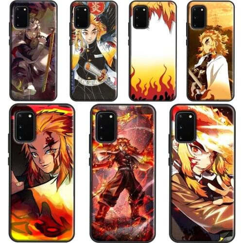 Rengoku Kyoujurou Demon Slayer Phone Case For Samsung Galaxy S21 Ultra S20 FE S10E S8 S9 S10 Plus Cover For Note 10 9 20