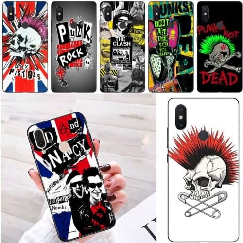 Punk Rock Not Dead Phone Case For Redmi 9A 8A 7 6 6A Note 9 8 8T Pro Max Redmi 9 K20 K30 Pro Black Silicone Soft TPU Case