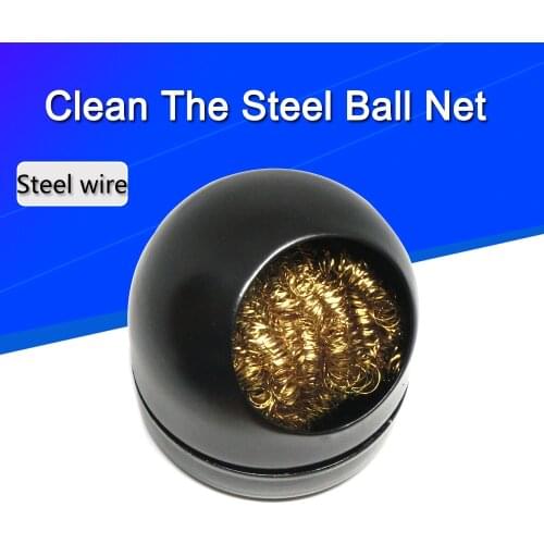 Cleaning Ball Desoldering Soldering Iron Mesh Filter Cleaning Nozzle Tip Copper Wire Cleaner Ball Metal Dross Box Clean Ball