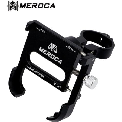 MEROCA Bike Aluminum Alloy Mobile Phone Holder 360 Degree Rotatable Motorcycle Electric Bicycle Handlebar Rack