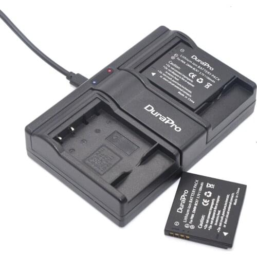 Durapro 2pc DMW-BCK7 DMW BCK7 1100mAH Li-ion Batteria + USB Dual Charger for Panasonic DMC-S1A DMC-S1K DMC-S1N DMC-S1P DMC-S1S