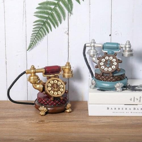 HOT American Retro Telephone Model Piggy Bank Creative Coin Bank Money Storage Box Adorable Toys Home Deocr