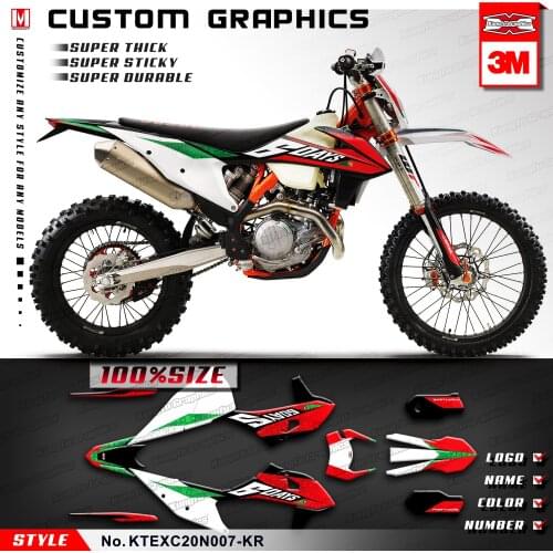 KUNGFU GRAPHICS Team Race Stickers for EXC EXC-F XC-W XCF-W 150 300 500 SX SXF XC-F 125 250 350 450 2019 2020 2021