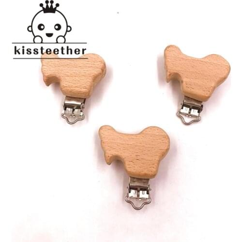 Metal Wooden Train Teether Baby Pacifier Clips Solid Color Holders Baby Teether Cute Infant Soother Clasps Holders Accessories