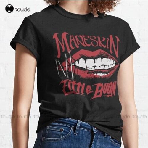 New Official Maneskin Band Classic T-Shirt Cotton Tee Shirt Unisex girls white shirt