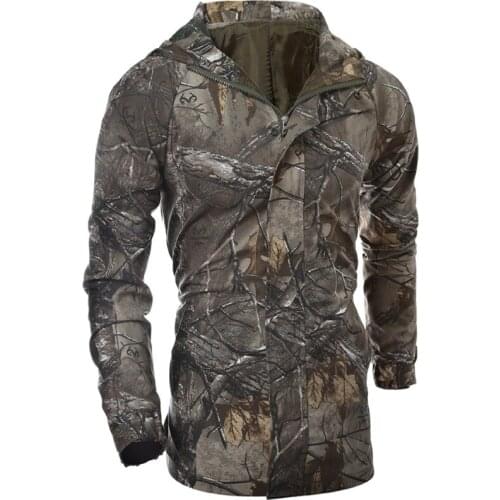 New Fashion Outdoor Sports Style Mid-Length Lapel Forest Stealth Jacket