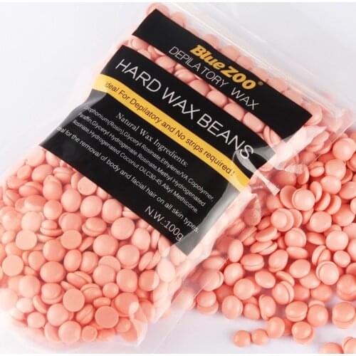 New Brazilian Wax Hair Removal Depilatory Wax Beans Rose Flavor Epilage 100g/pack Body Waxing Kit Hair Remover Cream