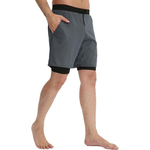 New Mens Compression Shorts Running Shorts Men 2 in 1 Double-Layer Men Workout Short Pocket Gym Shorts Mens Tights Bodybuilder