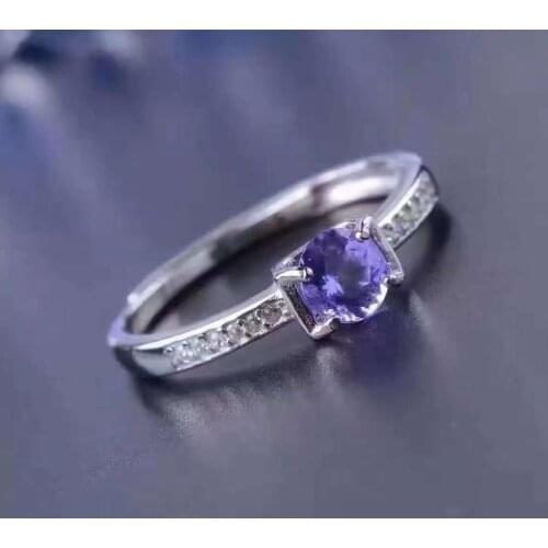 New Design The Best Gift For your mother Natural Purple Tanzanite Ring Fine Jewelry Fashion Woman Wedding Ring