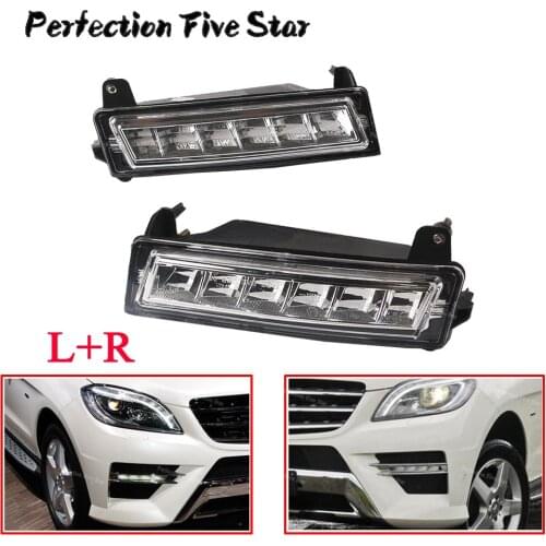 Pair Front Left Right LED Daytime Running Light DRL For Mercedes W164 X164 X204 ML350 ML450 GL450 GLK350 2010 2012 1649060251