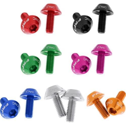 Perfeclan 2 Pcs M5 x 12mm CNC Aluminum Alloy Bike Bicycle Water Bottle Cage Bolt Holder Screws Bicycle Accessories