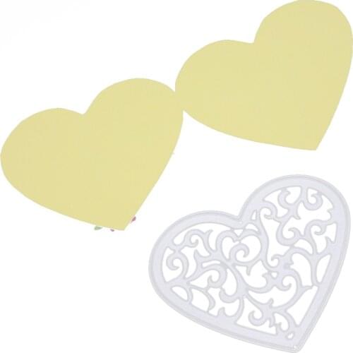 Heart Cutting Dies Flower Lace Decoration Metal Stencil Stamps and Dies for Scrapbooking Card Making Paper Craft New Die 2020