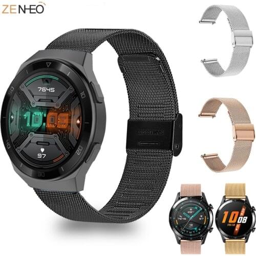 Watch Band 22mm Strap For Huawei GT 2 2E GT2 Pro Watch Strap Milanese Replacements For Honor Magic 2 46mm Watch Strap