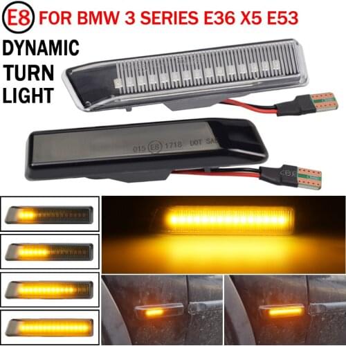 Led Dynamic Turn Signal Light Side Marker Fender Sequential Lamp Blinker For BMW E36 M3 Facelift 1997-1999 X5 E53 1999-2006