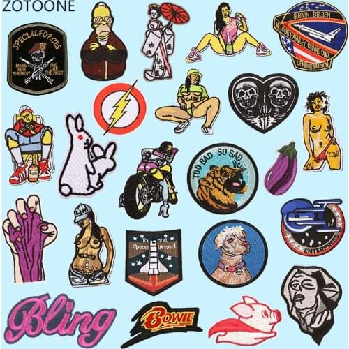 ZOTOONE Sexy Patch for Clothing Iron on Embroidered Sewing Applique Cute Sew on Fabric Badge DIY Patches Apparel Accessories G