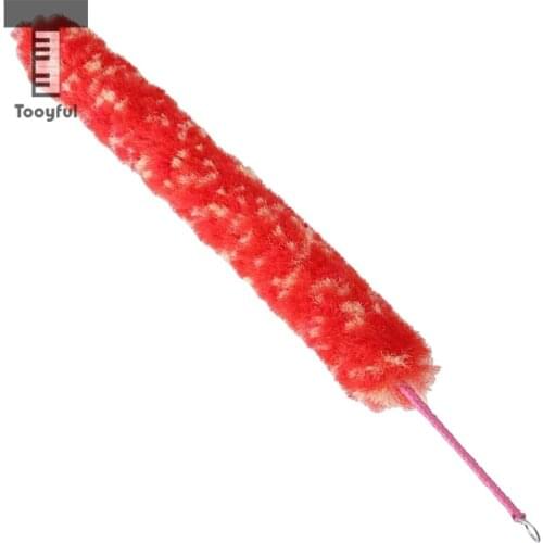 Tooyful Red Nylon 39cm/15.3'' Length Practical Flute Brush Pad Cleaner Cleaning Saver Swab Saver Moisture Woodwind Flute Parts