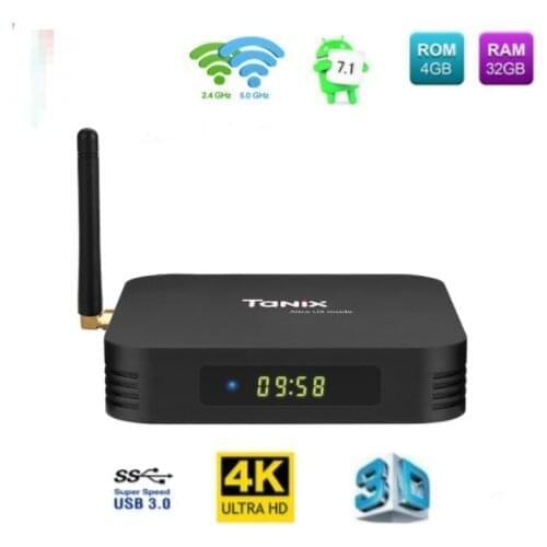 Tanix TX6 10pcs Android 9.0 TV BOX 4G 32G Allwinner H6 Quad core 2.4G+5G Dual Wifi BT4.1 4K H.265 Y0utub Play Set Top Box