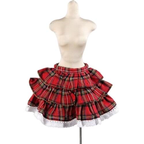 [wamami] 05# Red Plaid Skirt/Dress 1/4 MSD BJD Dollfie