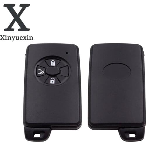 Xinyuexin 3/4 Button Smart Card Remote Car Key Shell Case Fit For Toyota Avalon Camry Crown Corolla Highlander Only Shell