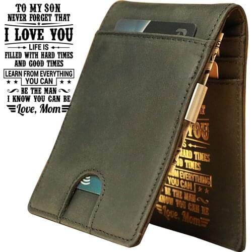 Money Clip, Front Pocket Wallet, Credit Cards Holder,Dad to Son,Mom to Son Thin Wallet