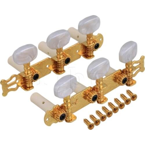 Yibuy Golden Classical Guitar Tuning Pegs Machine Heads tuner