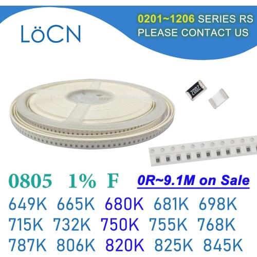 0805 1% 5000PCS SMD Resistor F 649K 665K 680K 681K 698K 715K 732K 750K 755K 768K 787K 806K 820K 825K 845K 2012 OHM