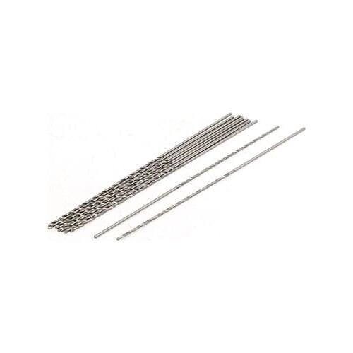 1.1mm Dia 100mm Length HSS Straight Shank Twist Drill Bit Drilling Tool 10pcs