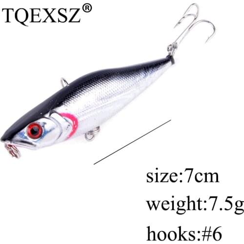 1pcs 7cm 7.5g Popper Fishing Lures 3D Eyes Bait Crankbait Wobblers Isca Poper Pesca Japan fishing tackle