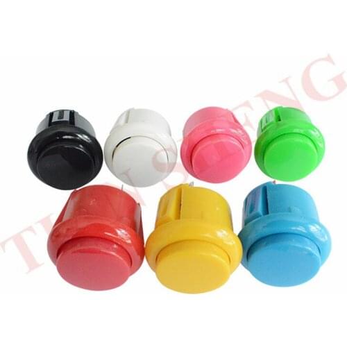 10pcs 24mm Factory Price Arcade Button Round Push Button Built-in Small Micro Switch For DIY Arcade Controller Jamma Mame