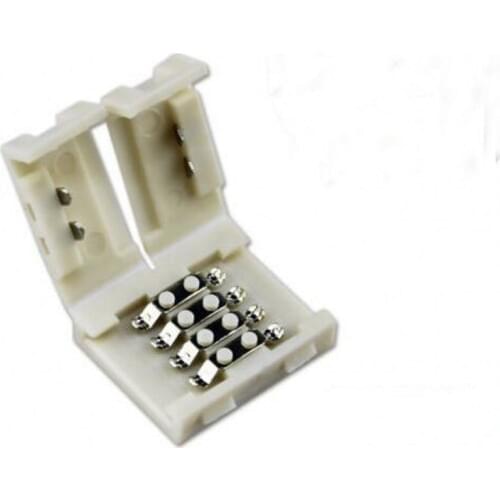 10pcs/lot 4 Pin 10mm RGB led Connector PCB FPCB solderless clip Free shipping